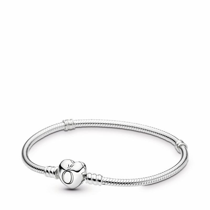 Pandora Moments Heart & Snake Chain Bracelet - Sterling Silver - Canada | ZO4411MF